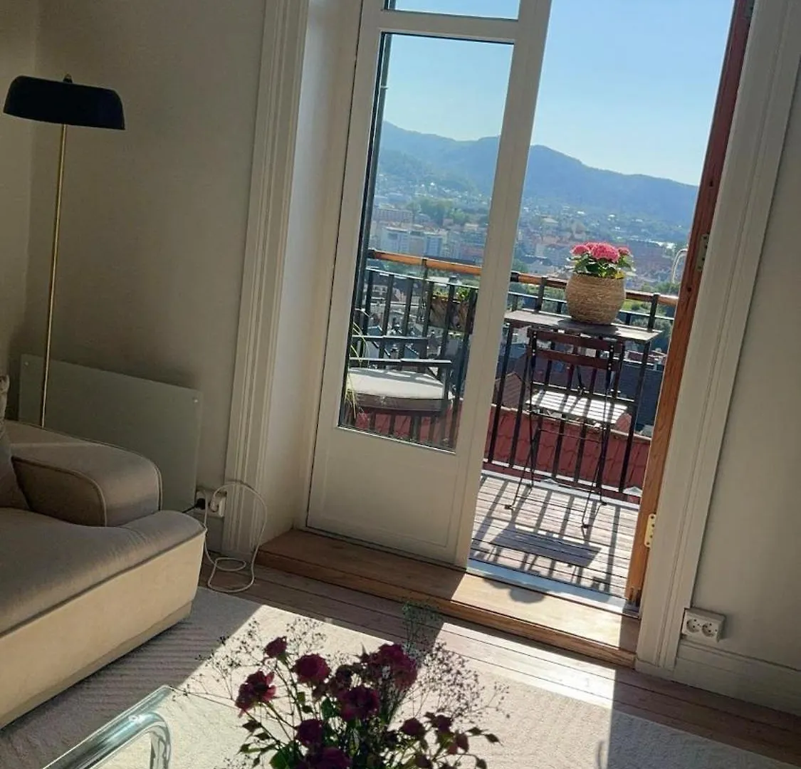 Appartement Bergensleilighet, Privat Balkong, Topp Utsikt